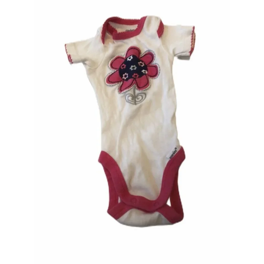 Baby Girl NB 2 Pc Outfit Pink & White Cotton Flower Print Mix Lot‎ Pants T-shirt